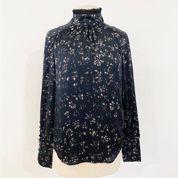 GO BY GO SILK Tops - Go by Go Silk beautiful 100% silk Victorian floral blouse NEW